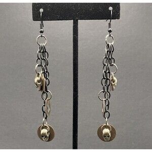 Steampunk Skull & Washer Earrings by Neanie-Bot